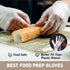 OKIAAS Disposable Gloves, Food Safe, Bulk of 200 Pcs, Latex and Powder-Free Clear Vinyl Gloves for Food Prep