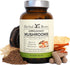 Herbal Roots Organic 8 Mushroom Blend Supplement Capsules - 100% Fruiting Body Extracts for Wellness and Immunity