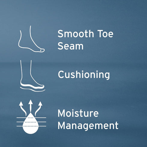 Seamless JOBST SensiFoot Diabetic Support Socks for Men and Women with Toe and Moisture Management - Extra Padding