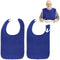 Xelsluthe 2 Pack Adult Bibs for Seniors, Cotton Bib Clothing Protectors for Adults,