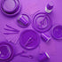 100 Pack Purple Beverage Napkins, 2 Ply Big Party Pack for Wedding, Birthday, Dinner, Lunch, Cocktails