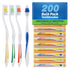 FactorDuty 200 Pack Standard Classic Medium Soft Toothbrush Bulk, Individually Wrapped