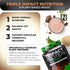 TRIPACT Vegan Protein Powder - 20 Servings - Chocolate Peanut Butter with Organic Pea Protein, BCAAs & Glutamine