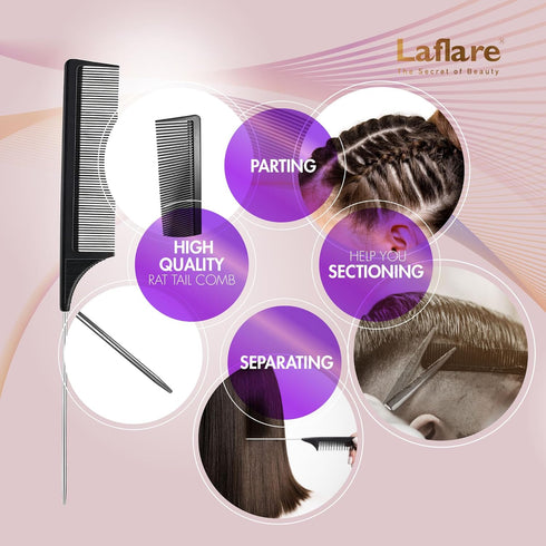 Laflare Braiding Rack for Hair with Comb Set & Braid Gel Wristband, Hair Clip, Hair Extension Holder with 60 Pegs