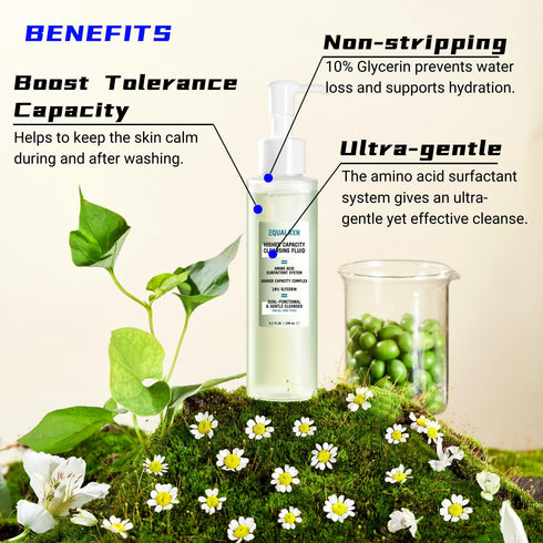 Higher Capacity Cleanser, Gentle Foam Deep Pore Face Wash for Oily & Sensitive Skin