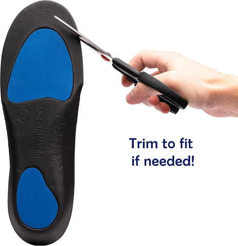 Comfort Orthotic Arch Support Insoles for Sport Shoes and Work Boots, Pair, X-Small