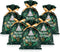 OYATON Christmas Drawstring Gift Bags, Fabric Reusable Gift Wrap Bags Set of