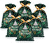 OYATON Christmas Drawstring Gift Bags, Fabric Reusable Gift Wrap Bags Set of