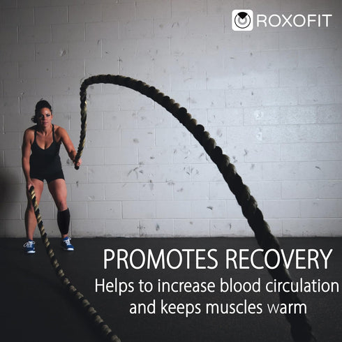 ROXOFIT Calf Brace for Torn Calf Muscle and Shin Splint Pain Relief, Adjustable Neoprene Compression Support Wrap