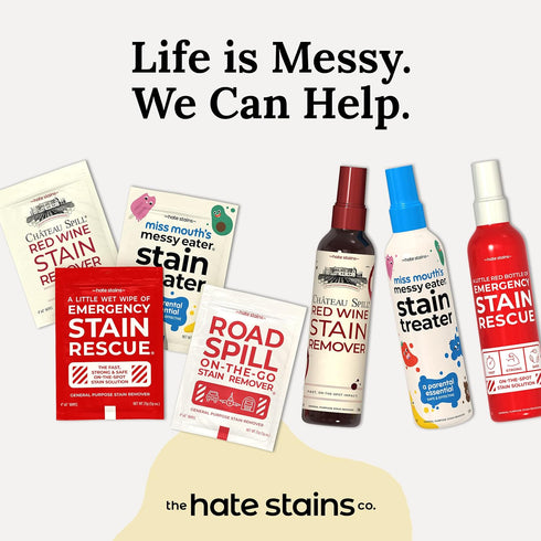 Chateau Spill Red Wine Stain Remover for Clothes, 25 Wipes for Stubborn Stains on Tablecloth, Carpet, Upholstery