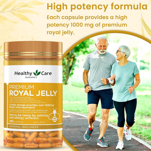 Healthy Care Royal Jelly 1000 - 365 Capsules Supplements Made in Australia