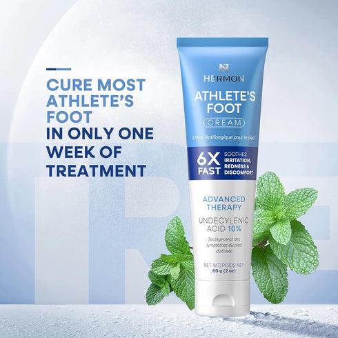 Hermon Athletes Foot Treatment Cream Extra Strength Antifungal for Cracked Heels, Dry Skin & Itchy Feet Soothes