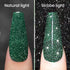 RARJSM Glitter Gel Polish, Olive Green Sparkly Nail Polish for Manicure, UV LED Cure Gel Nail Art, 7.5ML
