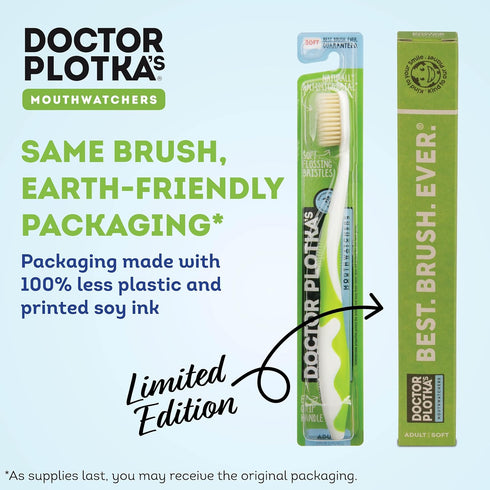 MOUTHWATCHERS Dr Plotkas Extra Soft Bristle Toothbrush for Adults, 4 Count - Ultra Clean Nano Toothbrush
