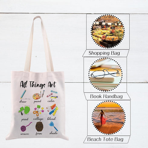 CMNIM Art Teacher Gifts, Artist Gifts, All Things Art Makeup Bag, Teacher Appreciation Gift, Art Teacher Supplies
