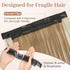 KooKaStyle Invisible Wire Hair Extensions, 20 Inch Long Wavy Layered Synthetic Hair with 6 Secure Clips
