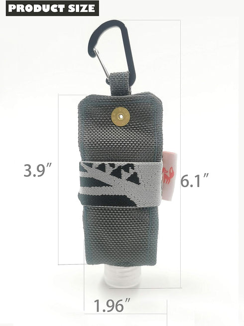 SUCHI Loop,Backpack 60ml/ 2 oz Travel Size Hand Sanitizer Holder,Bottle Case and Carabiner Carrier bag-Portable Mini