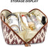 PU Bohemian Makeup Bag, Travel Make Up Organizer Case, Waterproof Portable Skincare Storage Pouch for Women, Large
