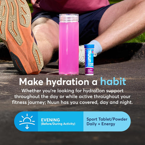 Nuun Sport Electrolyte Tablets, Tri-Berry, 4 Pack (40 Servings Total) with Magnesium, Calcium, Potassium, Gluten Free &