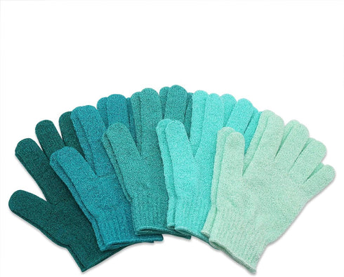 MIG4U Medium to Heavy Shower Exfoliating Scrub Gloves - 5 Pairs for Deep Cleansing and Dead Skin Removal