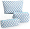 3 Pcs Checkered Makeup Bag Set for Girls Women, Large Capacity Travel Organizer Toiletry Pouch