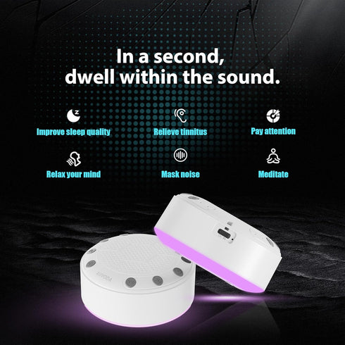 S318 25 11-Color BT5.3, Sound Machine, White Noise Sound Machine for Sleep, Baby, Kids, Adults, Home, Office, Travel