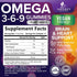 Omega 3 6 9 Vegan Gummies - Triple Strength Supplement for Heart and Brain Support, Non-GMO, Orange Flavor - 120 Gummies