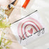 4 Pcs Rainbow Makeup Bag Set, Inspirational Gift Bags for Women Girls, You Are Loved Makeup Bag, Personalized Canvas