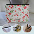 Makeup Bag Cherry Cosmetic Bag for Women Coquette Aesthetic Toiletry Bag Pouch Purse Organizer Travel Accessories Storage with Lining