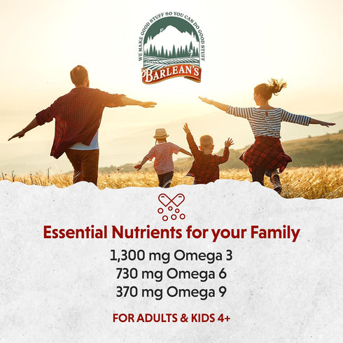 Total Omega 3 Fish Oil Liquid Supplement, Barlean's - Orange Crème Flavored, 16 oz