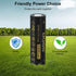 3.7 Volt 21700 Rechargeable Battery 5000mAh 2 Pack Large Capacity for LED Flashlight, Headlamps