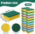 zisiueel 100 Pcs Heavy Duty Cleaning Scrub Sponges for Kitchen Abrasive Scrubber Sponge Bulk One Scouring Scrubbing One