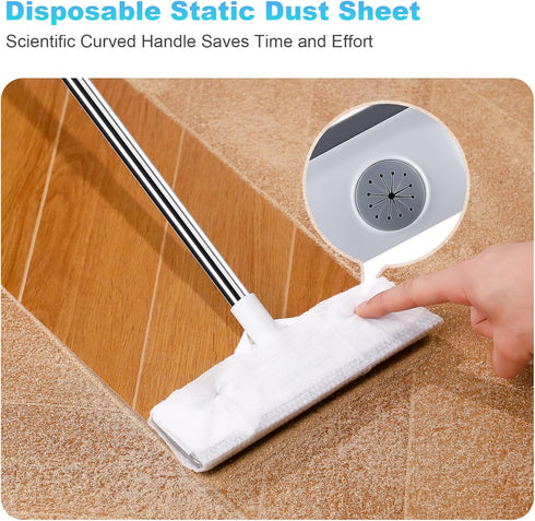 IMHO Clip3 1 Mesh Screen Cleaner, Glass Wiper, Dust Paper in Wet and Dry Screen Cleaner with Long Handle Wiper