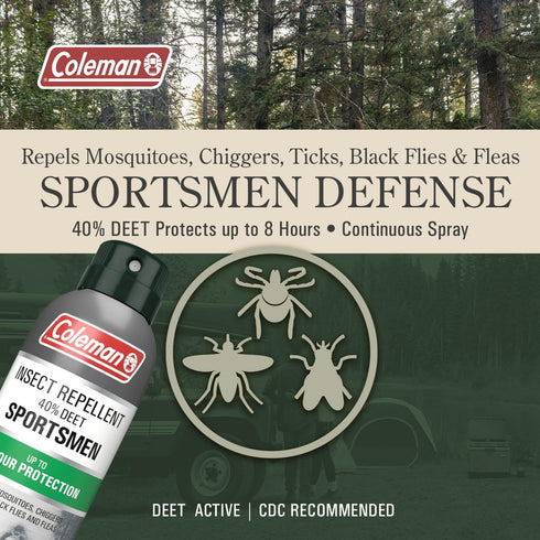 Coleman 6oz Insect Repellent Spray - 40% DEET, Protection Against Ticks, Mosquitoes, and More