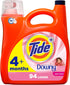 Tide plus Downy Liquid Laundry Detergent Soap, April Fresh Scent, HE Compatible, 132 fl oz, 94 Loads