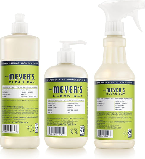 Set, (12.5 Oz), (16 Oz) (16 Oz) Mrs. MEYER'S CLEAN DAY Kitchen Basics Lemon Verbena Scent Cleaning Supplies includes