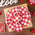 Wired Edge Plaids Ribbon, Whaline 2 Rolls, Buffalo Check Ribbon, 2.5 Inch for DIY Gift Wrapping