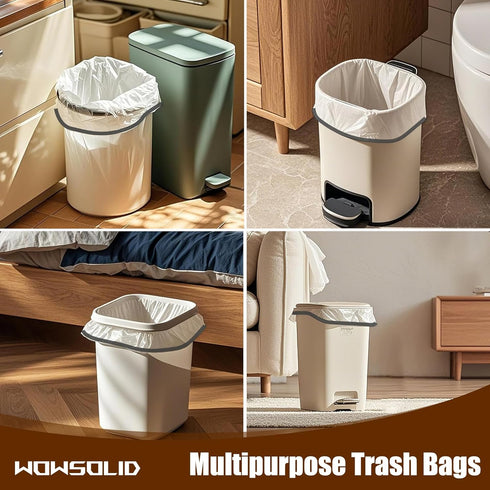 WOWSOLID 360 Count 1.6 1.2 4.5-8 1.2-2 Gallon Mini Drawstring Trash Bags, Mil Thick Small Garbage Bags by , Fit Liners
