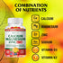 Calcium Magnesium Zinc Gummies - High Potency with Vitamin D3 & K2, Enhanced Absorption, Orange and Berry Flavored