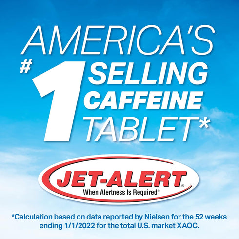 Jet-Alert 100 MG Caffeine Tablets - 120 Count for Energy Boost