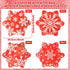 Naozinebi 48 Count 9inch Winter Snowflake Paper Plates Red Christmas Plates Red Snowflake Shaped Christmas Dessert