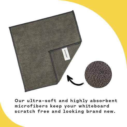 Microfiber Cleaning Cloth, Streak Free Whiteboard Rags, Dry Erase Towels, Pack of 12, Size 10 x 10 inch