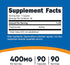 Nutricost Theobromine 400mg, 90 Vegetarian Capsules - Gluten Free, Non-GMO
