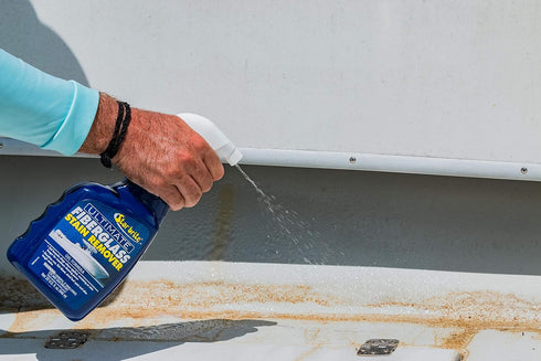 STAR BRITE Ultimate Fiberglass Stain Remover - Easy-to-Use Marine Grade Solution to Eliminate Tough Rust, Leaf