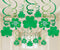 Amscan St. Patrick's Day Green Foil & Paper Swirl Hanging Decorations (30 Pc) - Ultimate Party Bundle for Irish