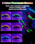 UV Glow Colored Mascara, 1 Pcs Green, Waterproof, Fast Dry Curling Non Clumping Mascara for St Patrick's Day