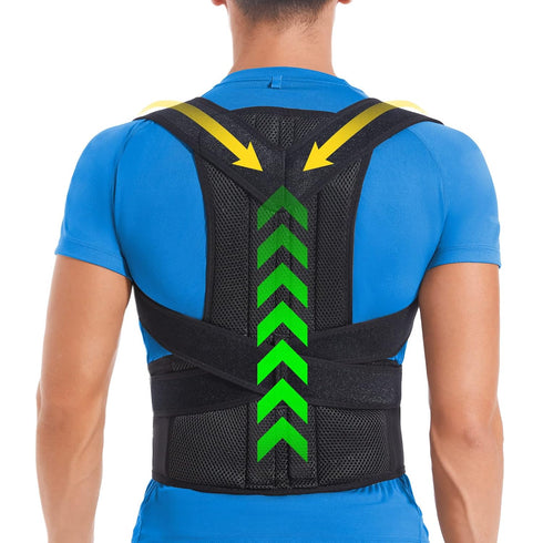 Back Brace Posture Corrector for Women and Men, Adjustable Support for Upper and Lower Back Pain Relief (XL,
