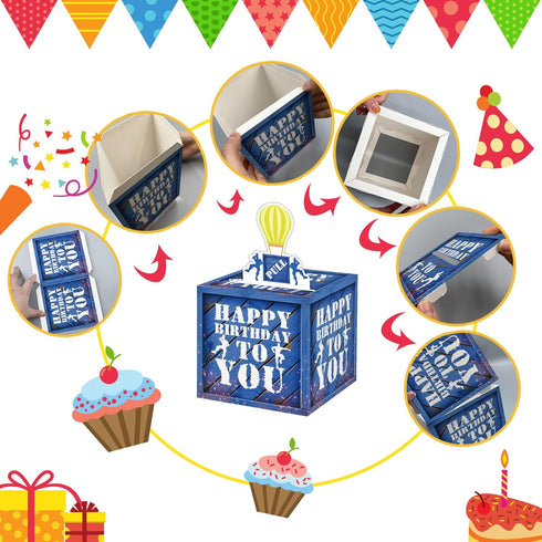 Set (35 Surprise Money Box for Cash Gift - Gaming Birthday Money Box Gifts Pull, Fun Gifts for Kids Boys Teens Video
