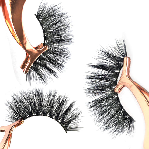 JIMIRE High Volume False Eyelashes - Fluffy 3D Lashes Pack of 5 Pairs
