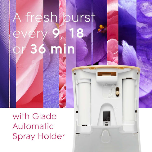 Glade Automatic Spray Refill, Rose & Bloom Air Freshener for Home and Bathroom, 6.2 Oz, 3 Count